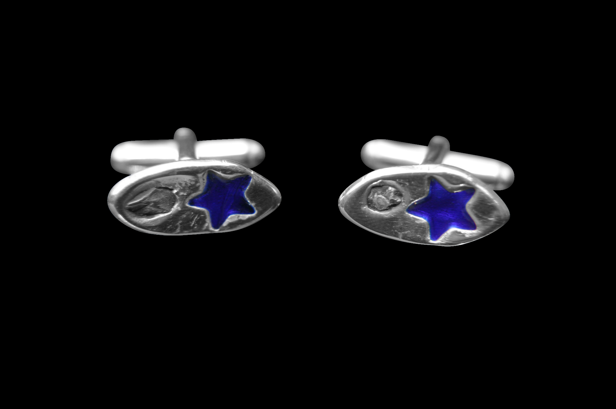 Silver Meteorite Cufflinks Silver Meteorite Cufflinks