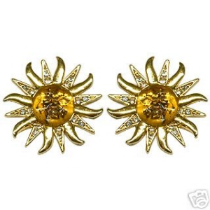 Silver Plated Sun Meteorite Cufflinks