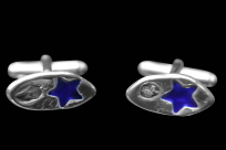 Silver Meteorite Cufflinks