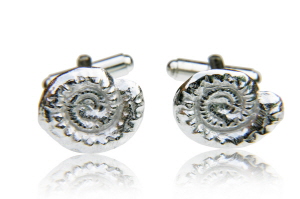 Silver Ammonite Cufflinks