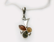 Solid Silver Amber Necklace