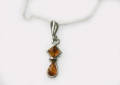 Solid Silver Amber Necklace