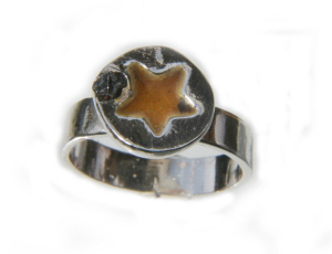 Silver Star Meteorite Ring
