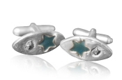 Solid Silver Meteorite Cufflinks